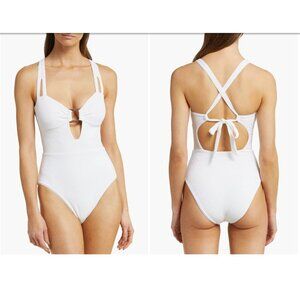 Becca Fine Line One Piece‎ Swimsuit White S